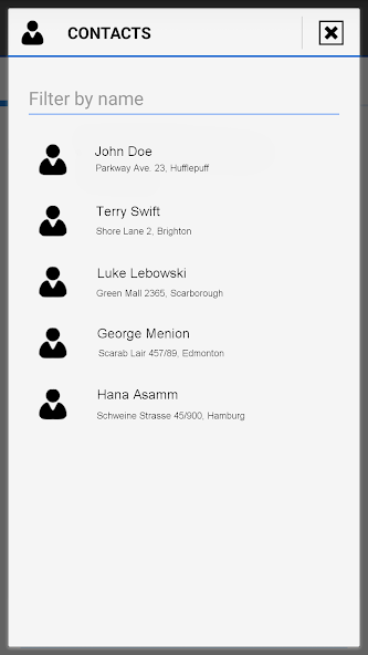 Contacts for Locus Map