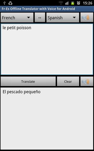 Fr-Es Offline Translator