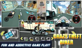 3D Crazy Theft Biker