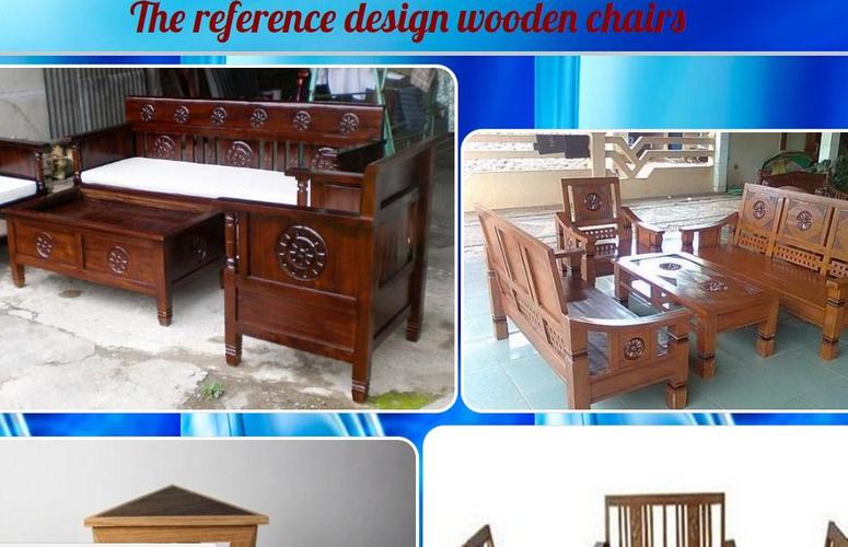 The design wooden chairs