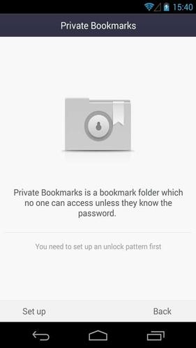 Private Bookmarks - UC Browser