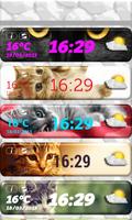 Kitten Clock Weather Widget