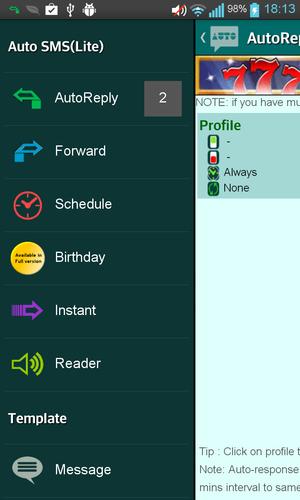 Auto SMS Lite(Autoresponder)