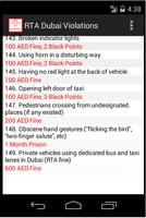 RTA Dubai Violations