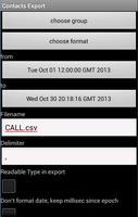 Contacts / SMS /LOG CSV Export