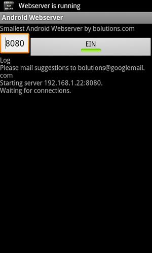 Webserver for Android