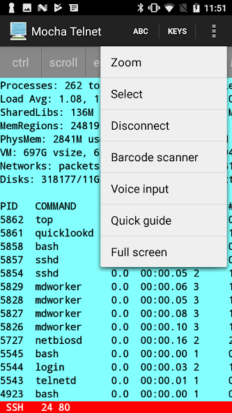 Mocha Telnet Lite