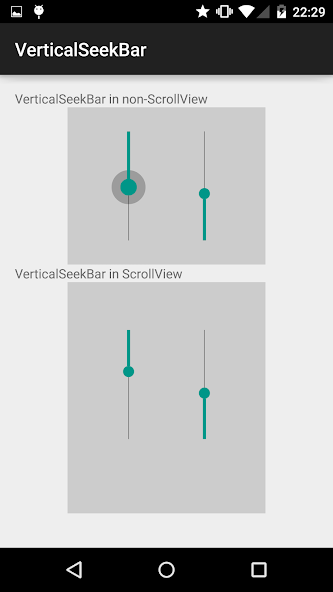 Vertical SeekBar Example