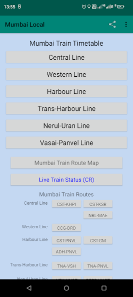 Mumbai Local Train Timetable