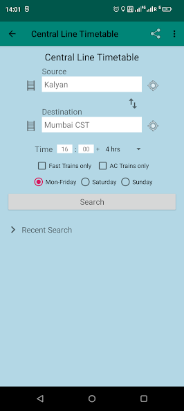 Mumbai Local Train Timetable