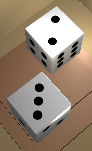 Two Dice: Simple 3D dice