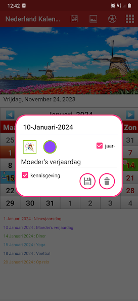 Nederland Kalender 2024