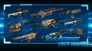 Sci-fi automatic laser weapons