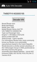 Auto VIN Decoder