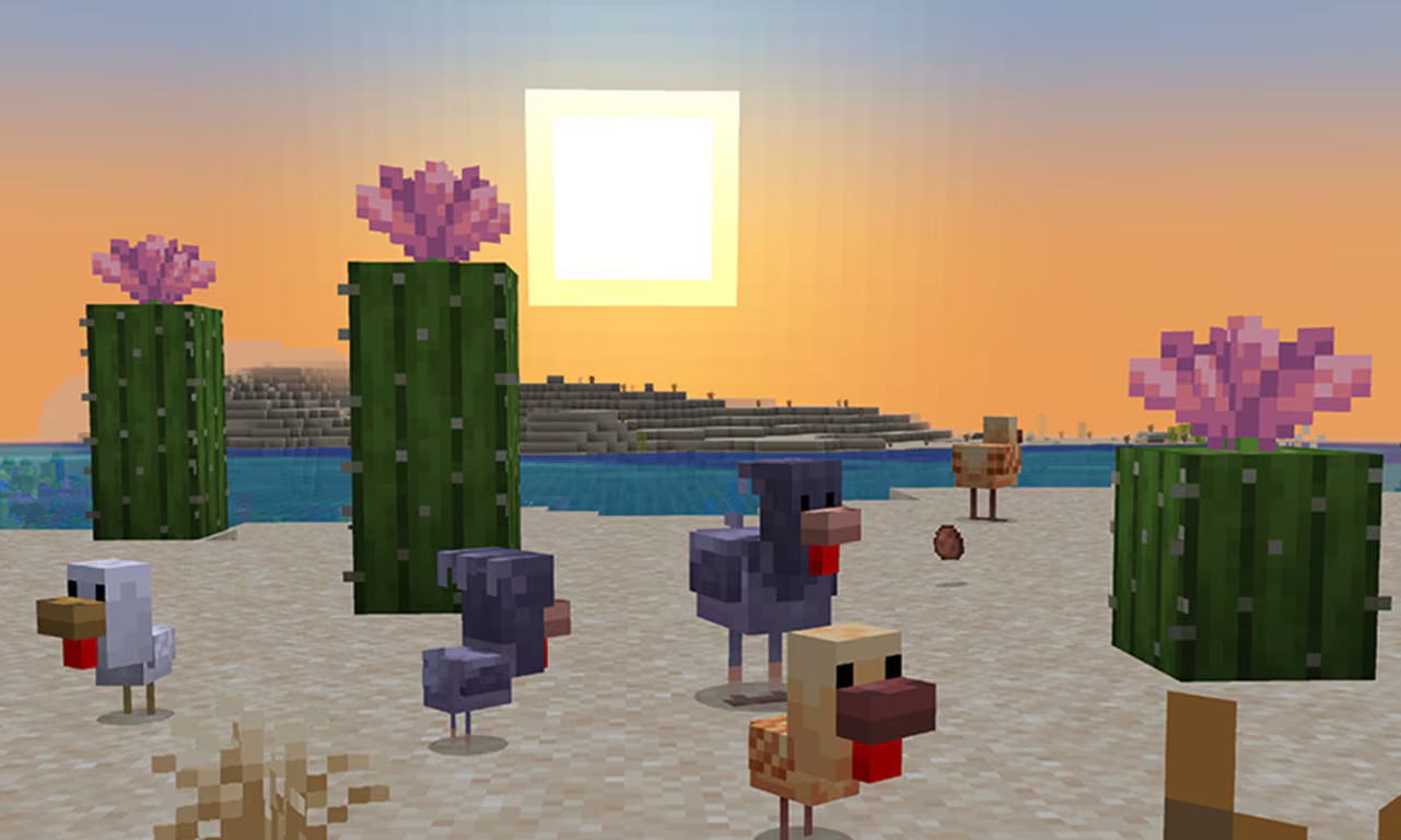 Minecraft Snapshot 25W06A에서 선인장 꽃을 얻는 방법