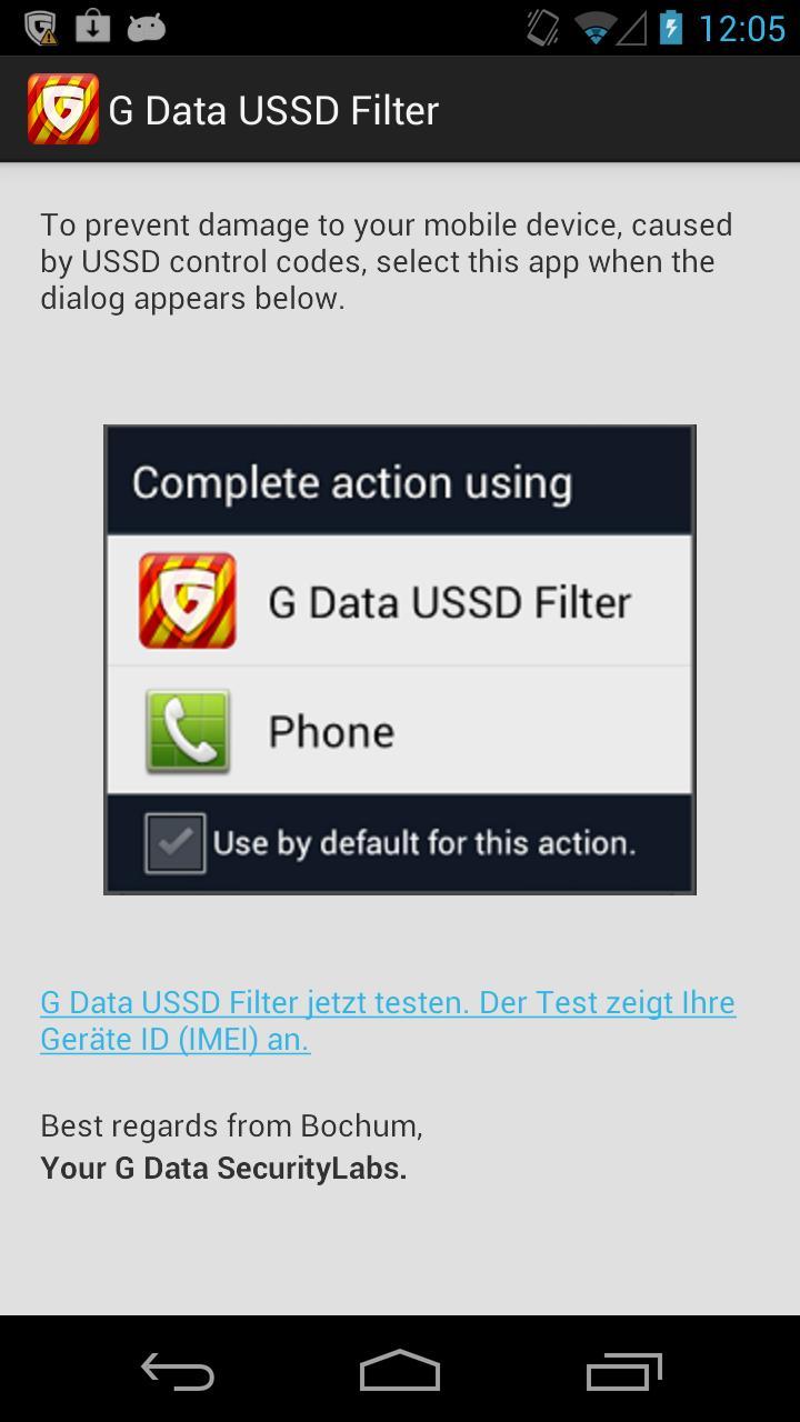 G Data USSD Filter