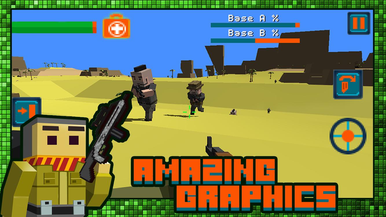 Gun Battle Pixel Field 3D