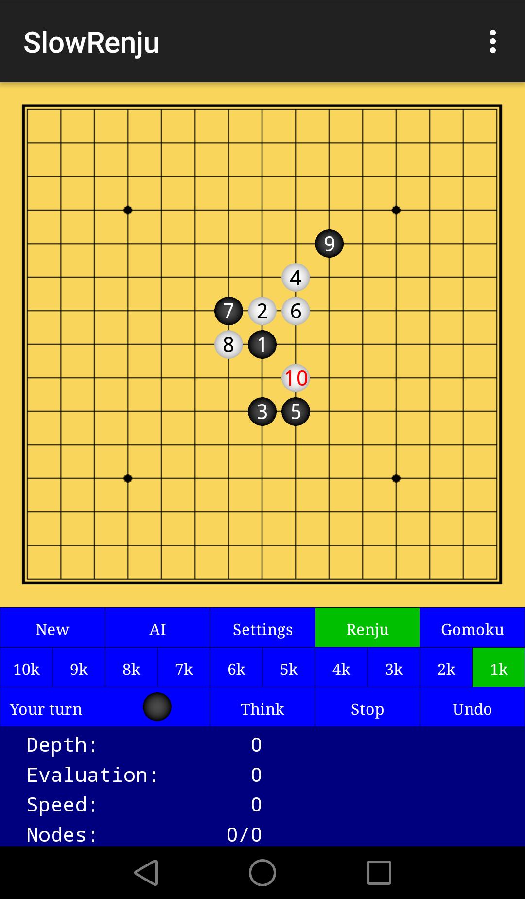 SlowRenju (Gomoku/Renju)