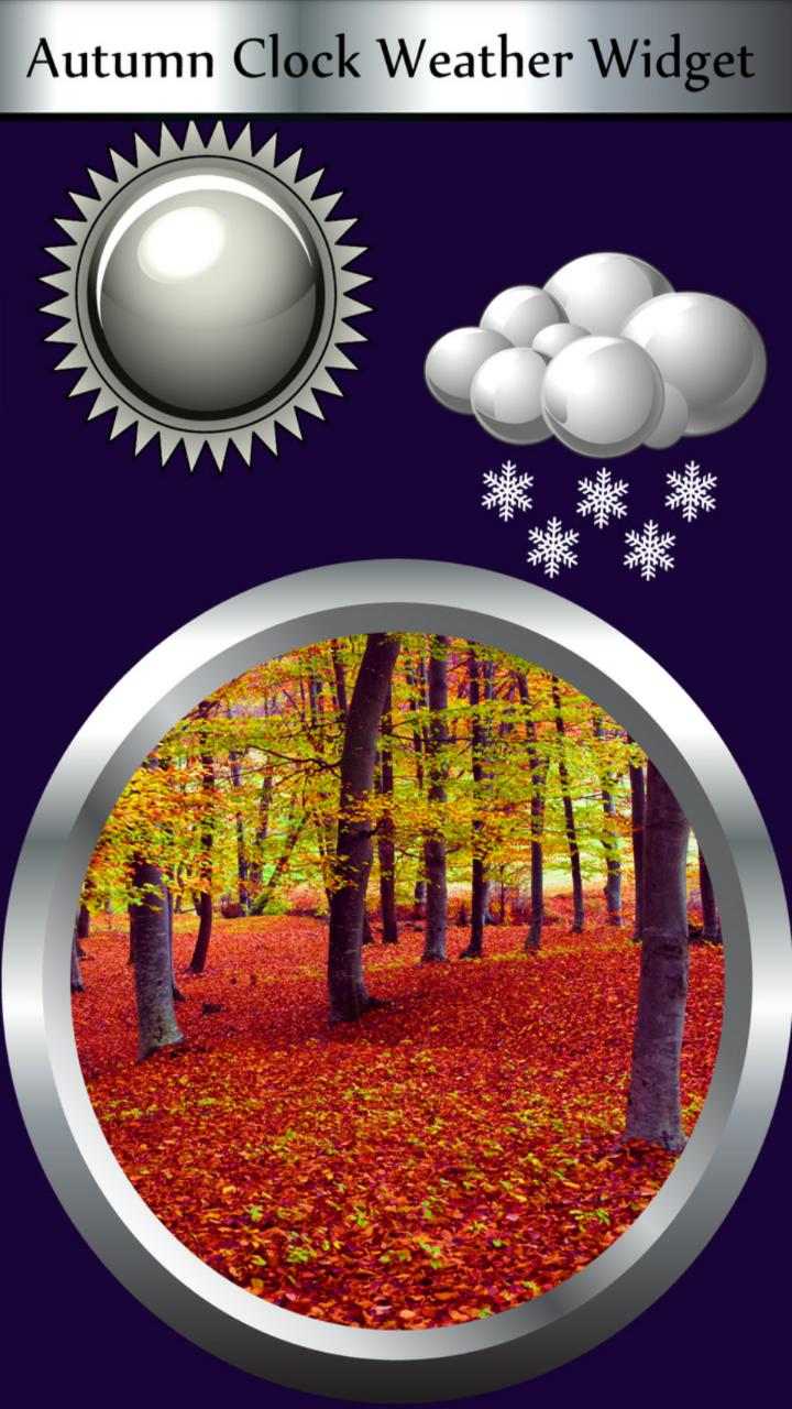 Autumn Clock Weather Widget