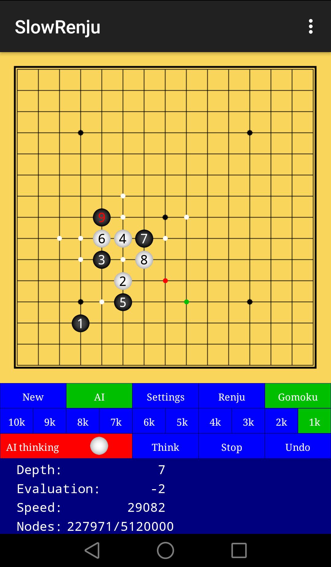 SlowRenju (Gomoku/Renju)