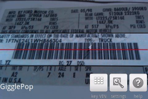 VIN Barcode Scanner