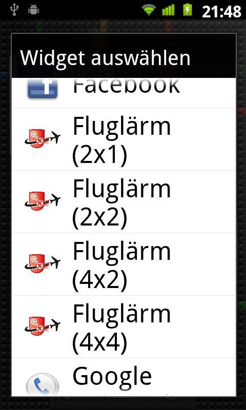 Frankfurt Airport Noise Widget
