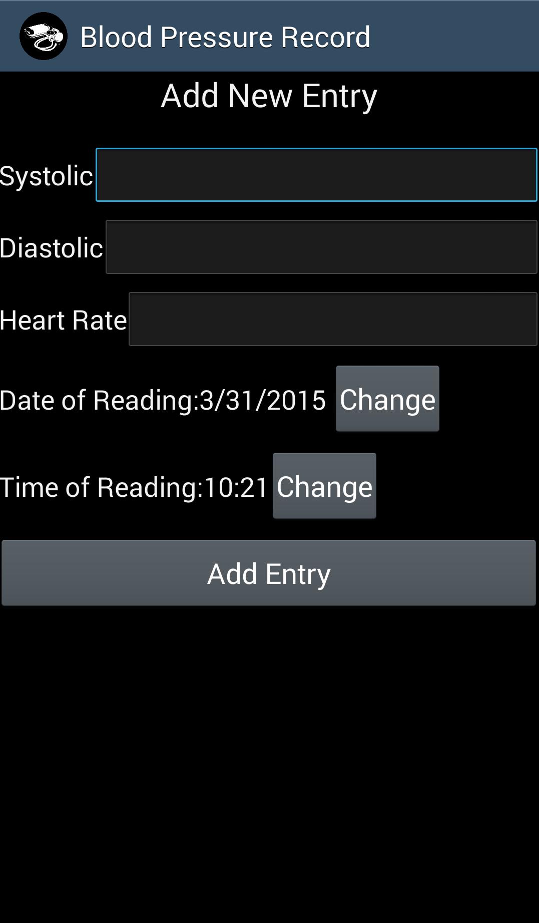 Blood Pressure Record free