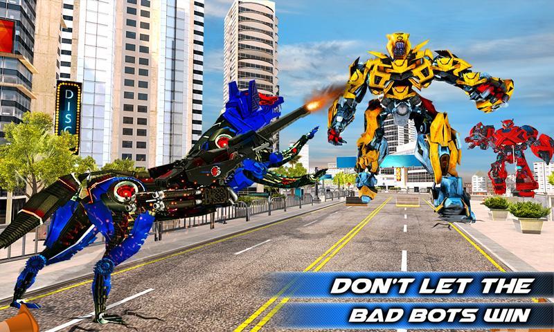 Wolf Robot Transform Helicopter Police Games
