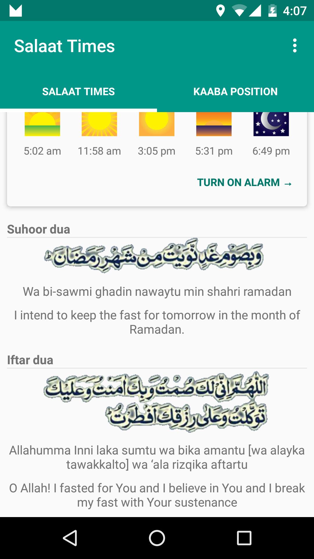 Salaat Time