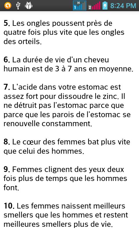faits Corps Humain
