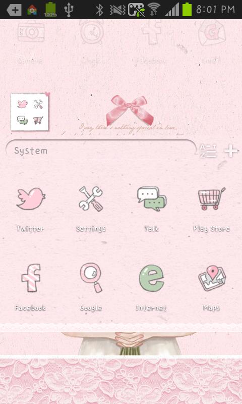 Sweetgirl go launcher theme