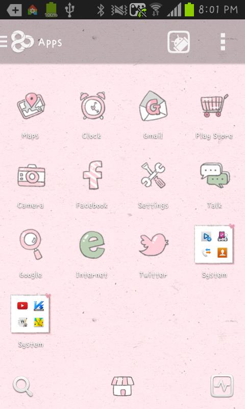 Sweetgirl go launcher theme