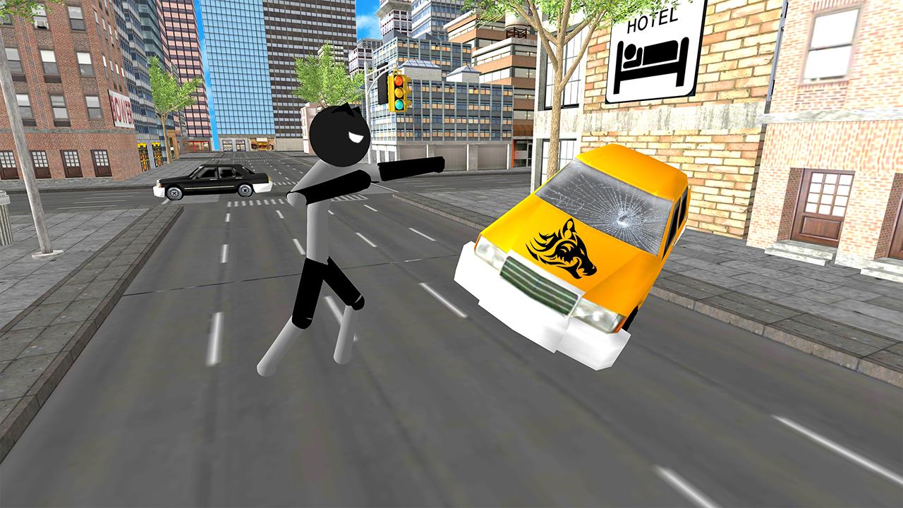 Bat Stickman Rope Hero City Rescue Gangster Crime