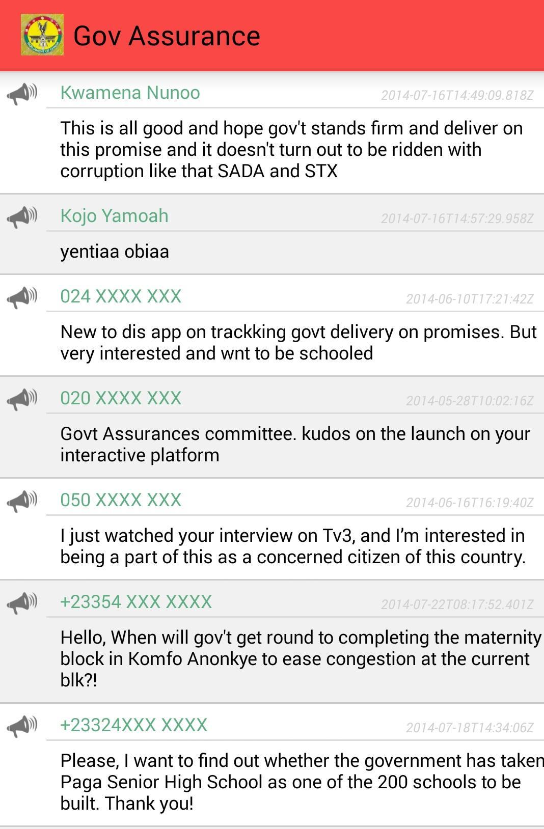 Ghana Government Assurances