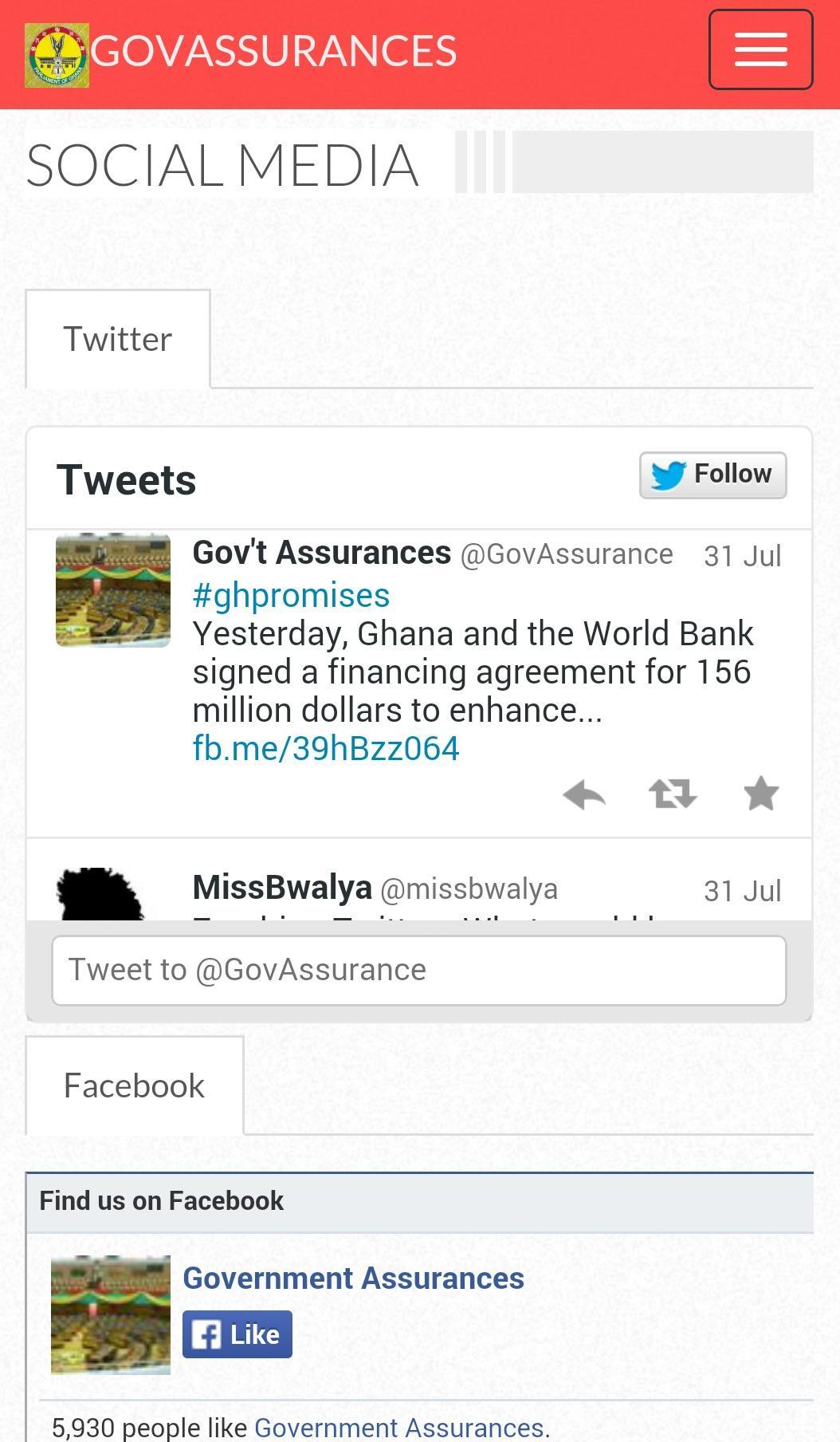 Ghana Government Assurances