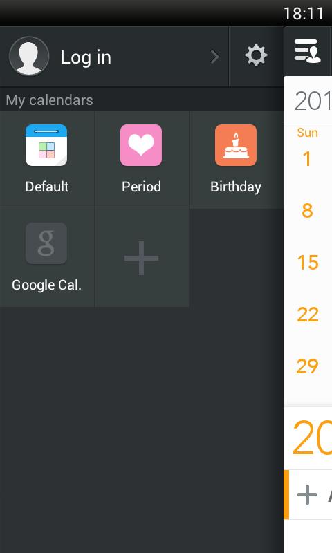 ZDcal-Calendar, Agenda, Period