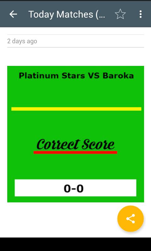 Correct Score Fixed Matches
