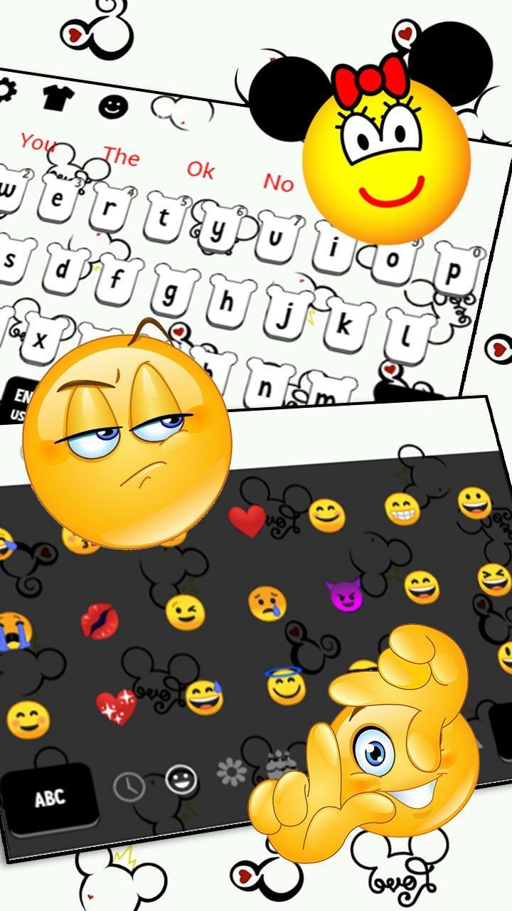 Doodle Mouse Cartoon Keyboard Theme
