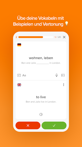 Memorize german vocabulary