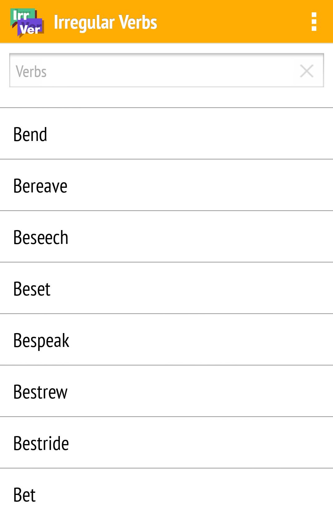 English Irregular Verbs