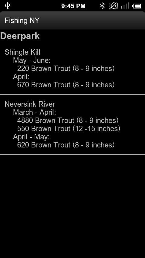 Fishing NY - Stocking Report