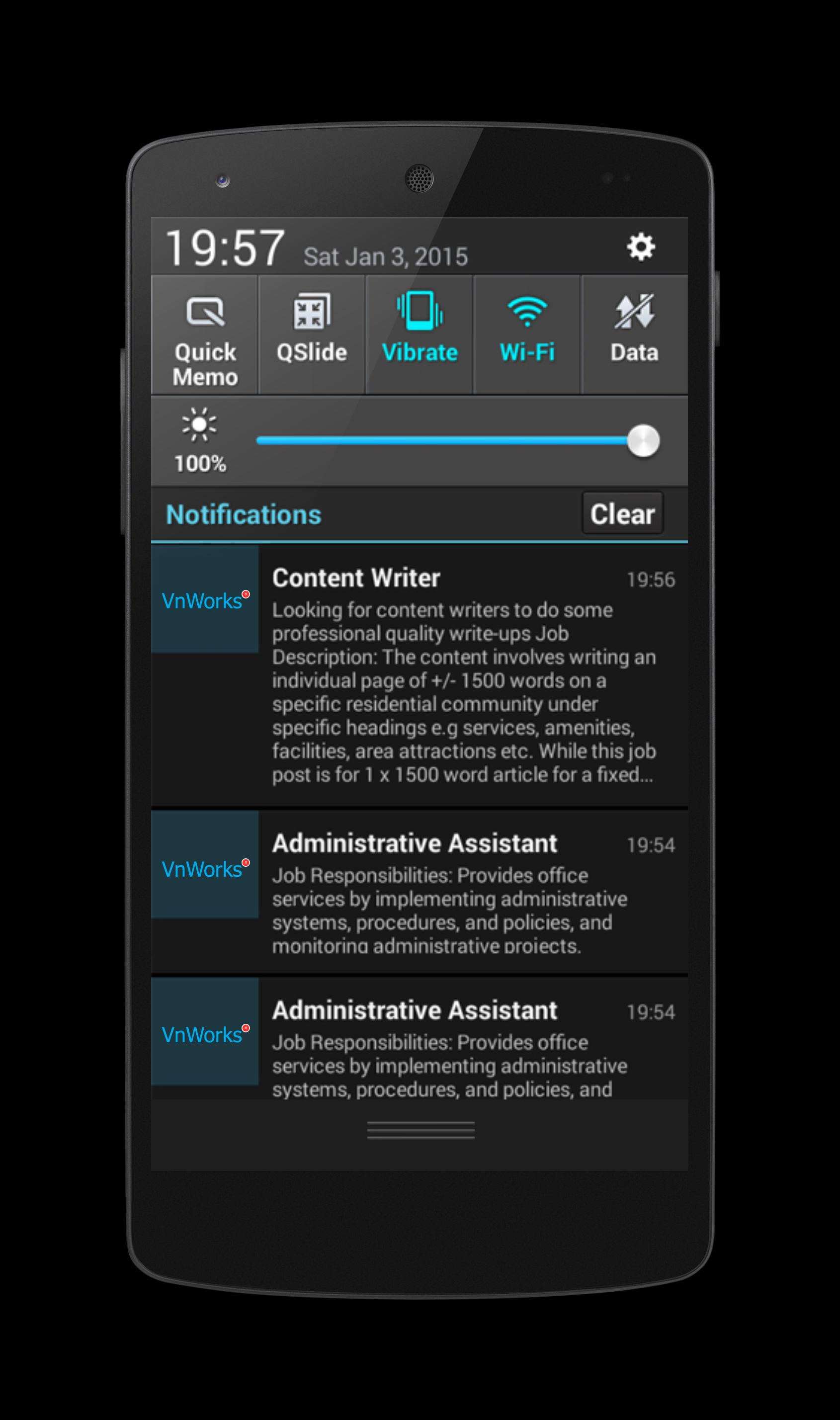 VnWorksNoti - vn works alerts