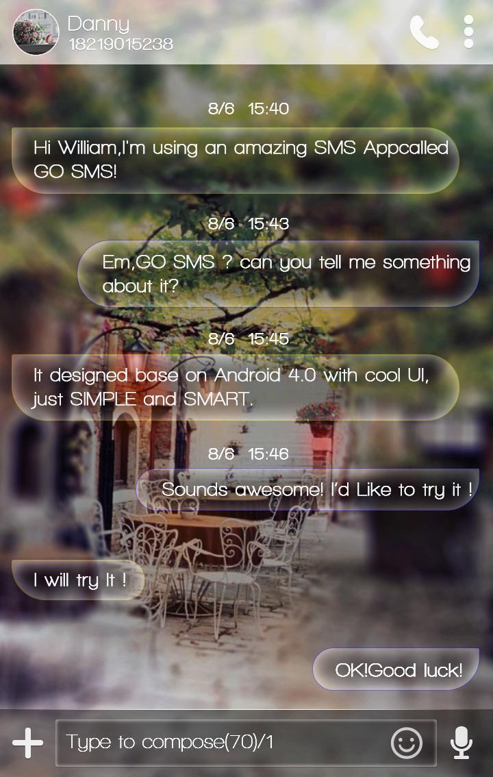 GO SMS PRO FORMERLY THEME