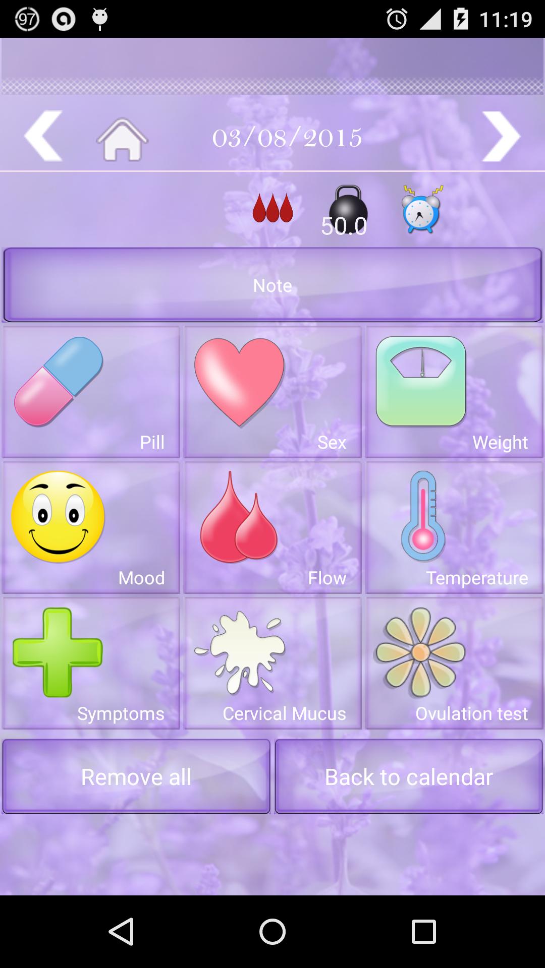 Women's Calendar nature