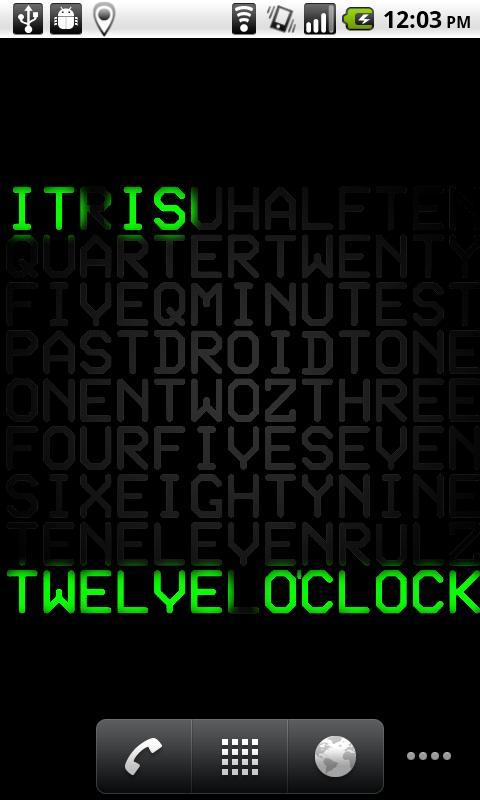 Word Clock Live Wallpaper