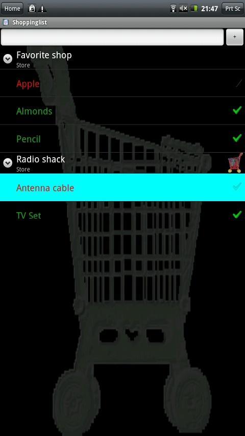 Talking shopping list