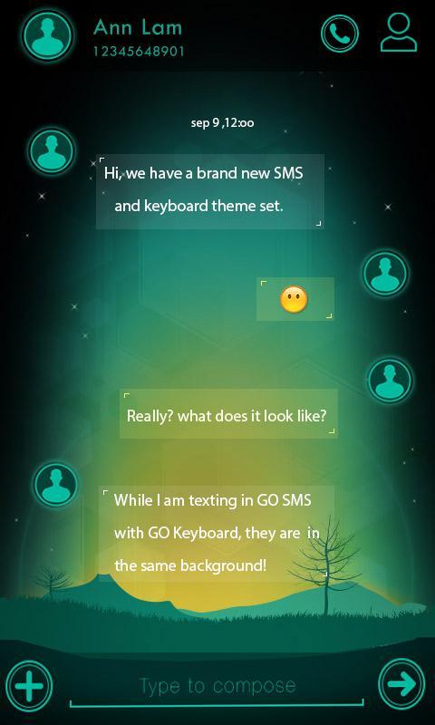 (FREE) GO SMS PRO DAWN THEME