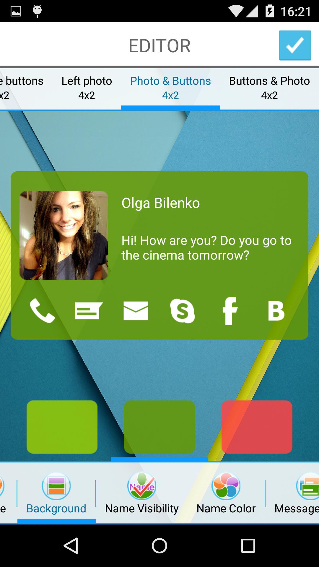 HD Contact Widgets (Free)