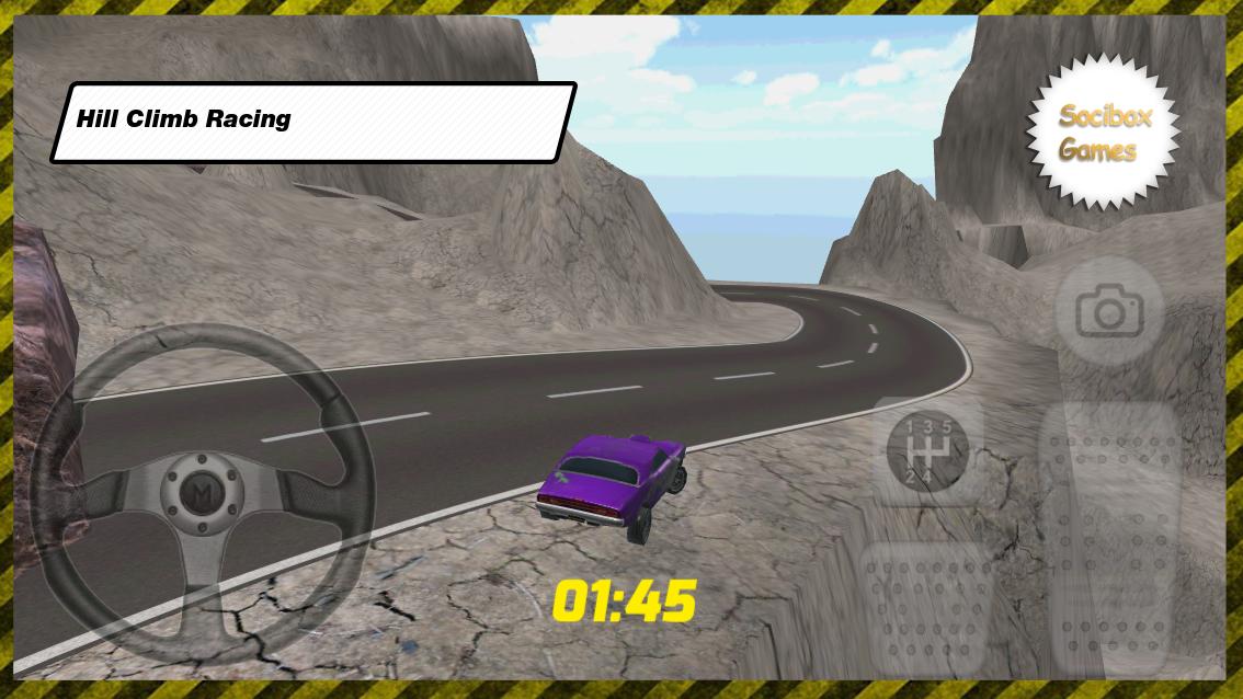 Purple Hill Climb Racing Game