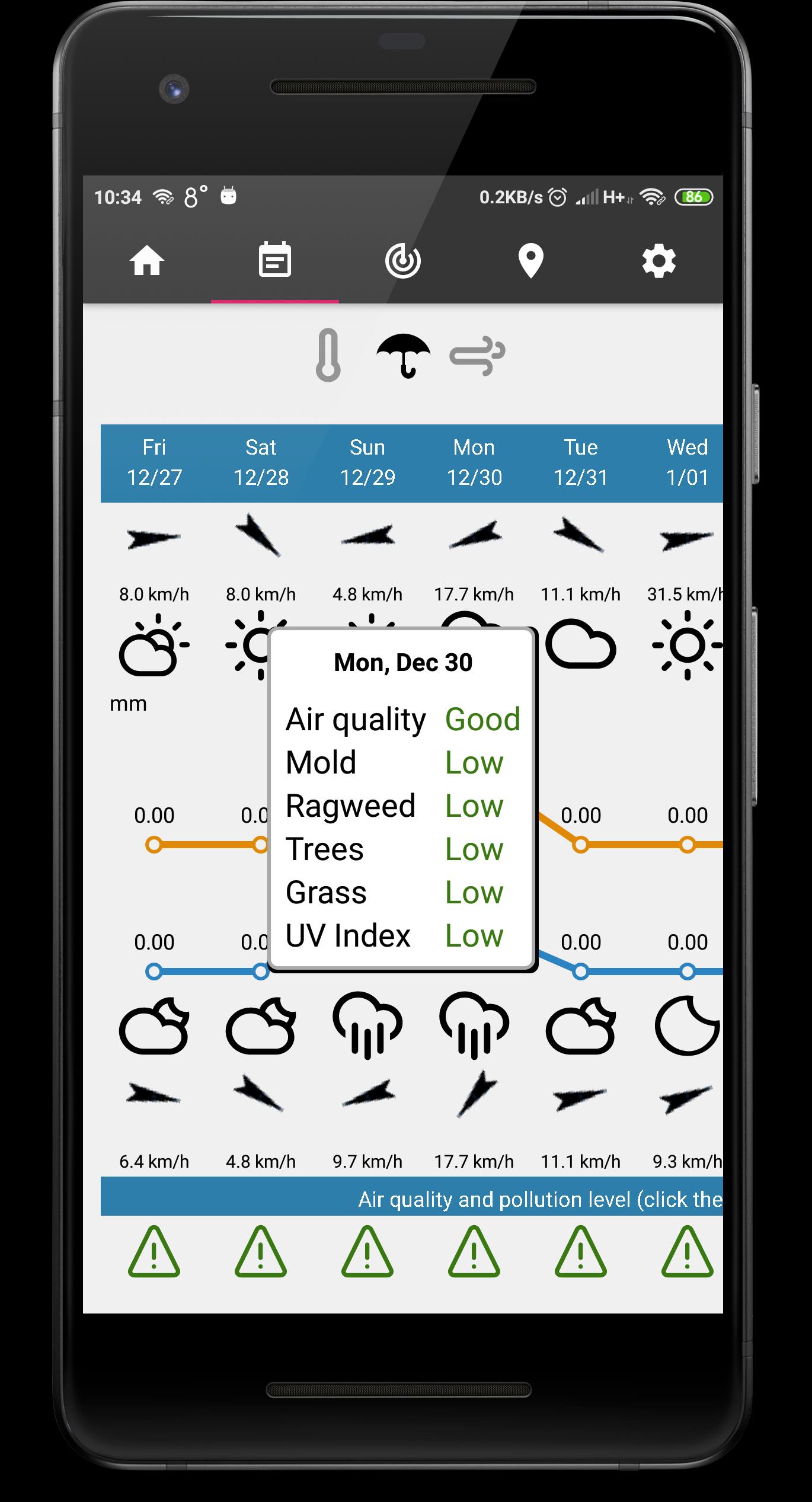 Weather Forecast App, Radar, Widget and Alerts